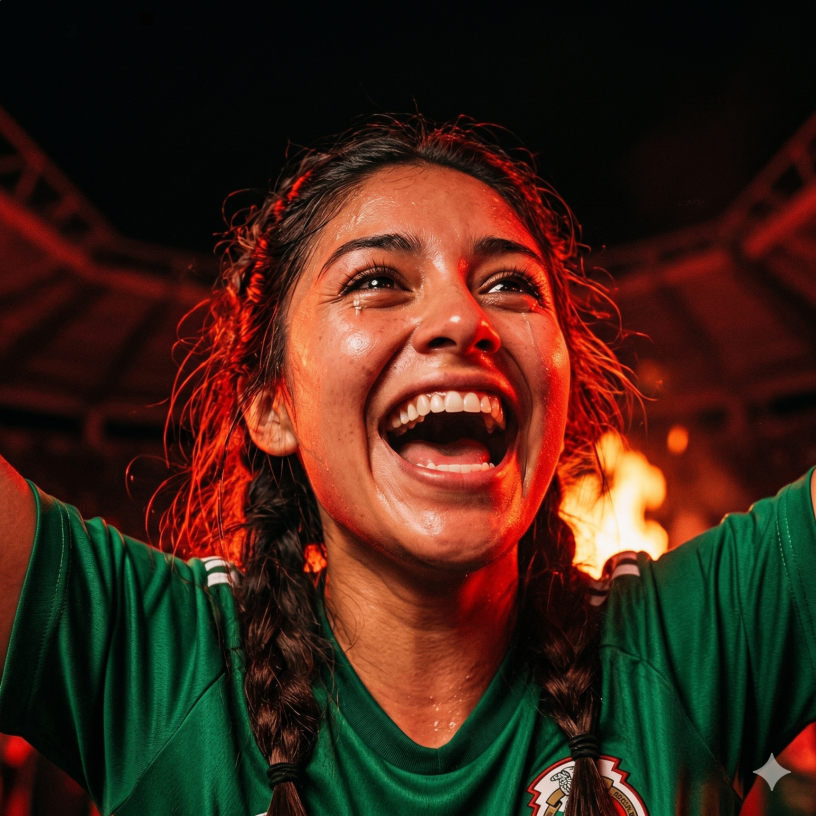Aficionado mexicano viviendo el Mundial con emoción